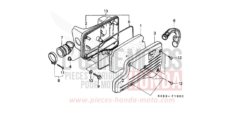 LUFTFILTER von CB1300 Super Bold'or ABS PEARL SIERRA GREEN (G156) von 1996